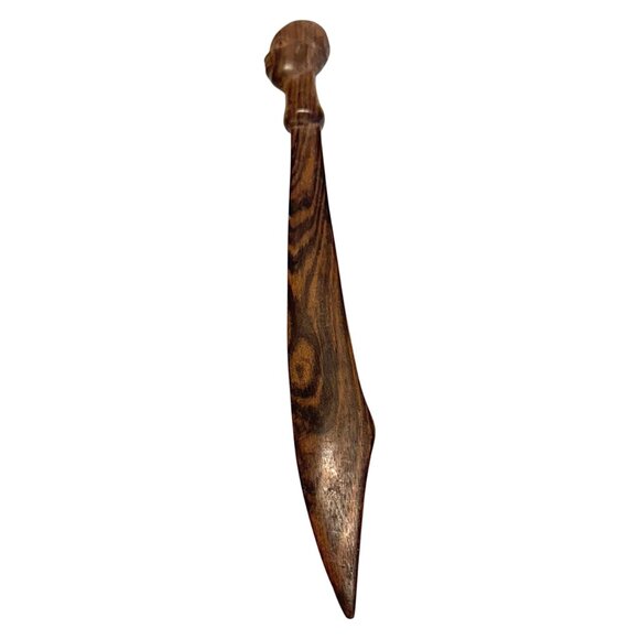 Vintage African Hand Carved Wood Letter Opener Collectible - Picture 1 of 5